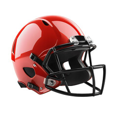 Fototapeta premium Isolated American Football Helmet Equipment for Professional Player Protection on White Background