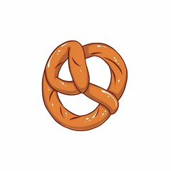 Golden Pretzel: A close-up, appetizing depiction of a classic golden pretzel, perfect for culinary or food-related projects. 