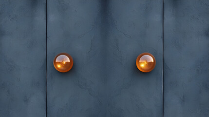 Abstract Metallic Texture Dark Gray Concrete Panel with Embedded Hemispherical Fixtures