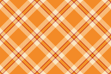 Vibrant orange and cream diagonal plaid pattern.  Perfect for textile design, website backgrounds, or fallthemed projects.