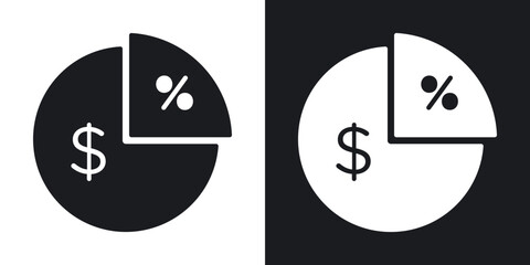 Margin icons in solid black and white collection