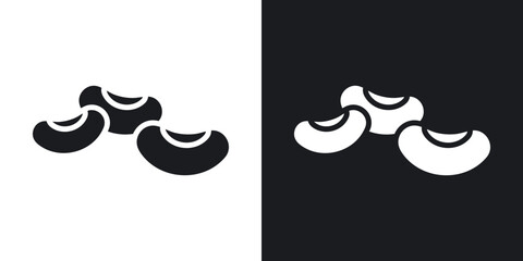 Legume icons in solid black and white collection