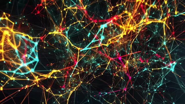 Dynamic neuronal network activity displays vibrant color transformations in a dark environment, Active Neuronal Network Activity with Color Changing Synapses Seamless