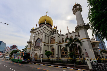 Sultan Mosque at Muscat Street near Arab Street in Kampong Glam district, Singapore
