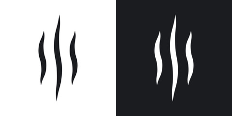 Aroma icons in solid black and white collection