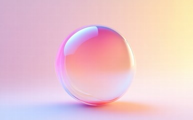 Obraz premium pink glass sphere