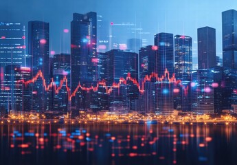 Fototapeta premium singapore skyline at night