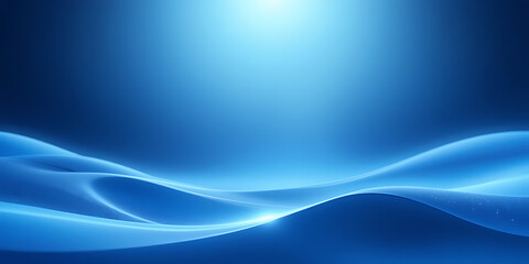 Obraz premium A futuristic and dynamic abstract background featuring glowing blue waves with a smooth, digital texture. The vibrant light effects create depth and a modern, high-tech feel.