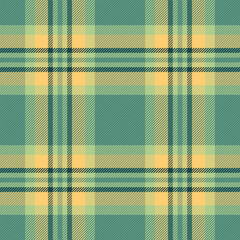Paisley plaid vector seamless, group textile pattern fabric. Improvement texture tartan check background in mint and amber colors.