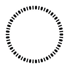 Circle border frame rounded design vector illustration in minimal modern simple isolated doodle design decorative element