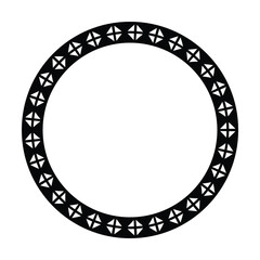 Naklejka premium Circle border frame rounded design vector illustration in minimal modern simple isolated doodle design decorative element