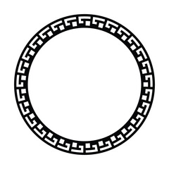 Circle border frame rounded design vector illustration in minimal modern simple isolated doodle design decorative element