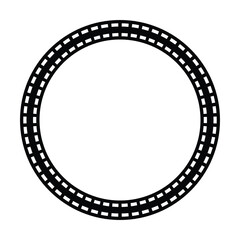 Circle border frame rounded design vector illustration in minimal modern simple isolated doodle design decorative element