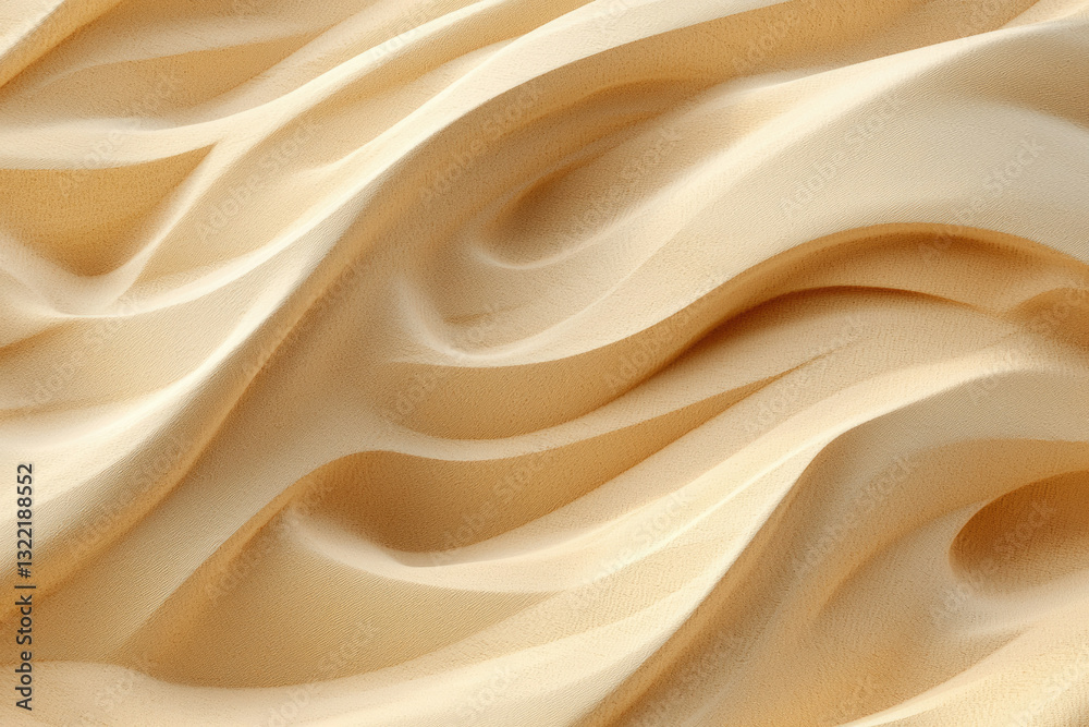 Poster Abstract image of beige, sandy waves creating a flowing, textured pattern.
