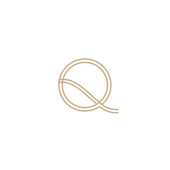 Minimalist Q Letter Logo | Elegant Line Art Monogram Design