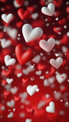 Obraz premium red hearts background