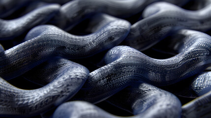Fototapeta premium Chain Detail Texture: a close-up macro shot revealing an intricate texture and pattern