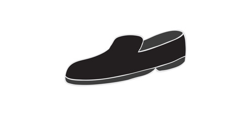 Men's classic leather shoe. Shoes logo. Transparent background. Vector illustration.