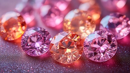 Fototapeta premium A radiant gemstone composition reflecting bright hues and delicate patterns in a luxurious presentation