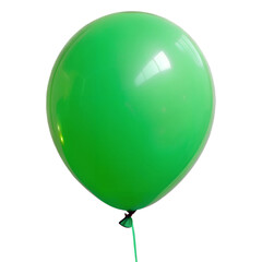 Green Balloon Isolated on Transparent Background