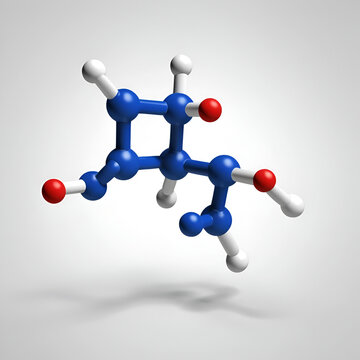 Ethylene oxide (oxirane), molecular model. Ethylene is the simpl