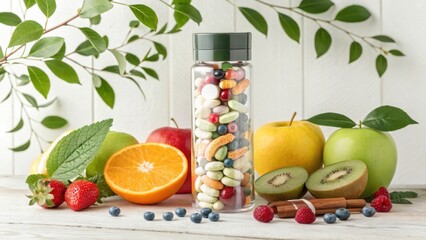 Vibrant image showcasing modern probiotic supplements in an appealing setting.