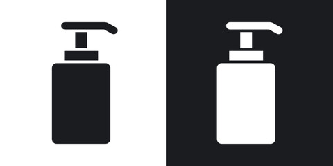 Body Soap icons in solid black and white collection