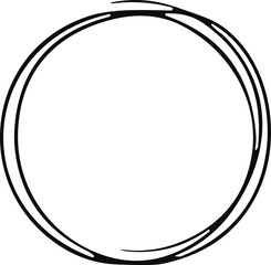 Hand drawn circle line sketch. Vector circular scribble doodle round circles for message note mark design element. Pencil or pen graffiti bubble or ball draft illustration
