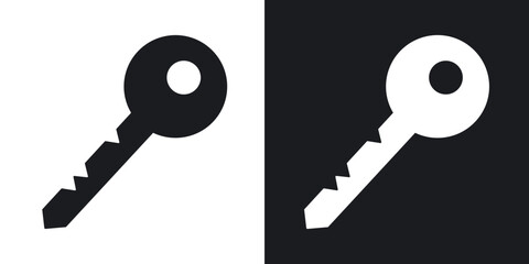Key icons in solid black and white collection