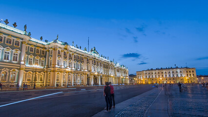 Winter Palace in Saint Petersburg timelapse hyperlapse