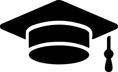 Graduation hat cap icon. Academic cap. Graduation student black cap and diploma stock vector. university or college black cap