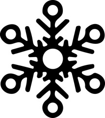 snowflakes thin line icon. simple snowflake, for report, presentation, diagram, web design. ice symbol