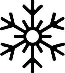 snowflakes thin line icon. simple snowflake, for report, presentation, diagram, web design. ice symbol