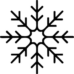 snowflakes thin line icon. simple snowflake, for report, presentation, diagram, web design. ice symbol