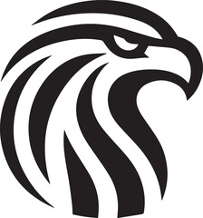 Vector Eagle Silhouette Black and White

