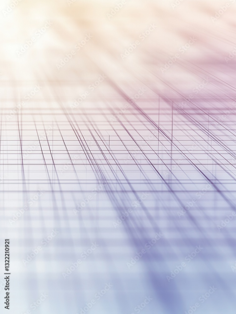 Poster Modern wireframe background featuring sleek design elements and soft grid lines for digital branding projects