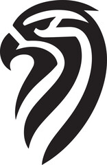 Vector Eagle Silhouette Black and White

