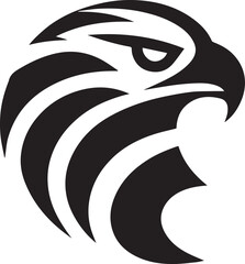 Vector Eagle Silhouette Black and White

