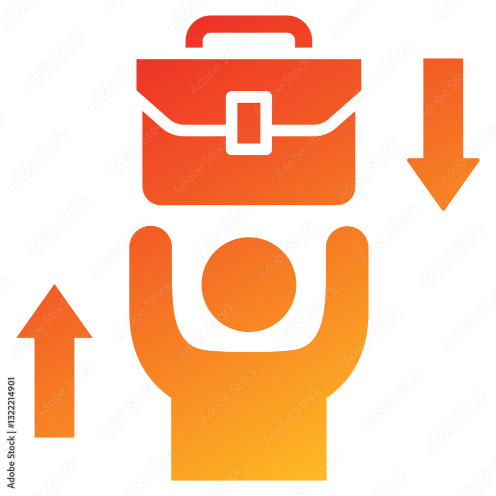 Poster workload glyph gradient icon