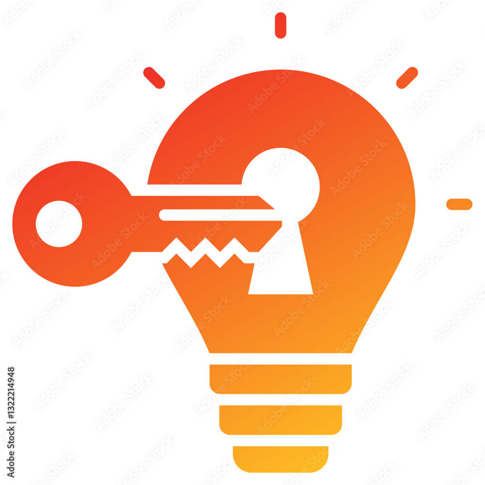 Poster Problem Solving Glyph Gradient Icon