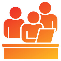 Colleague Glyph Gradient Icon