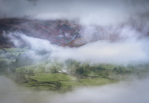 Misty Lake District Landscape