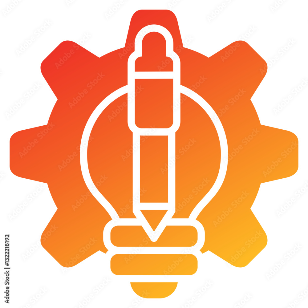 Poster Learning And Development Glyph Gradient Icon