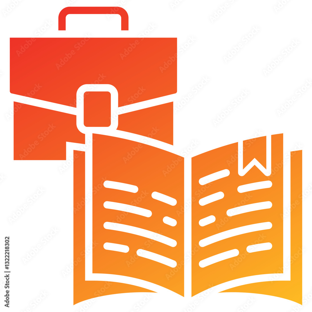Poster Learning And Development Glyph Gradient Icon