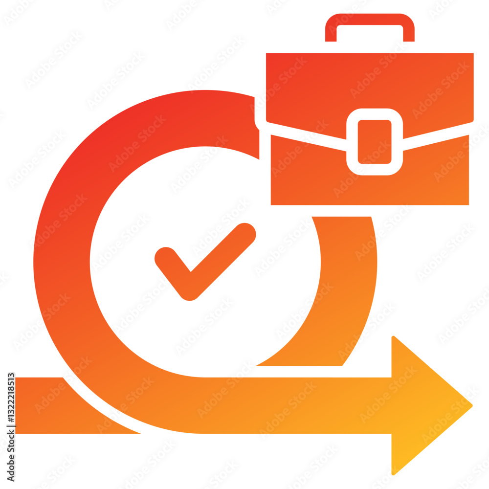 Poster agile glyph gradient icon