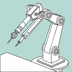 A surgical robot with retractable, multi-tool hands for various procedures.
