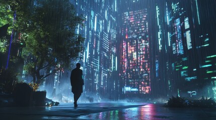 WEB3 concept visualizing decentralized information and blockchain technology