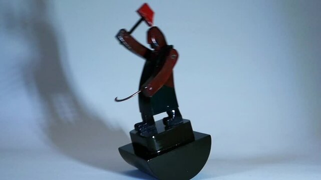 blacksmith swinging, swings a hammer, close up, loop
