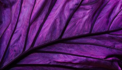 Closeup Nature View Purple Leaves Abstract Texture Backdrop A Vibrant Ode to Autumns Mystique, Featuring Rich Hues and Intricate Patterns Perfect for Digital Art, Home Decor, or Design