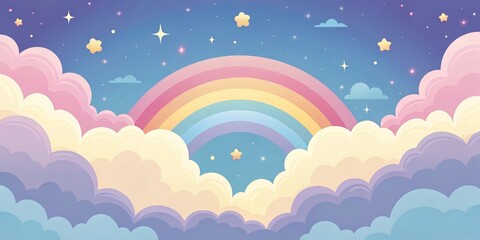 rainbow and clouds